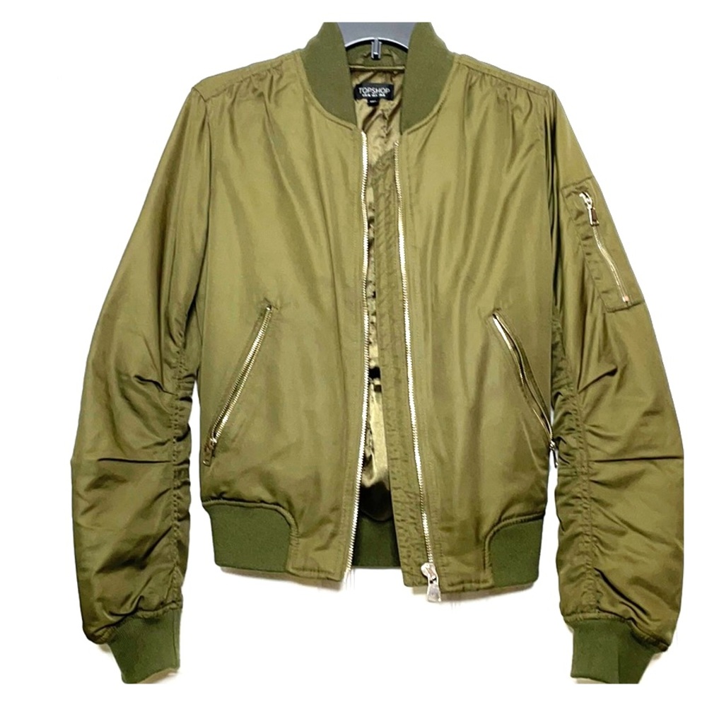 Military Green Bomber Jacket - image 1